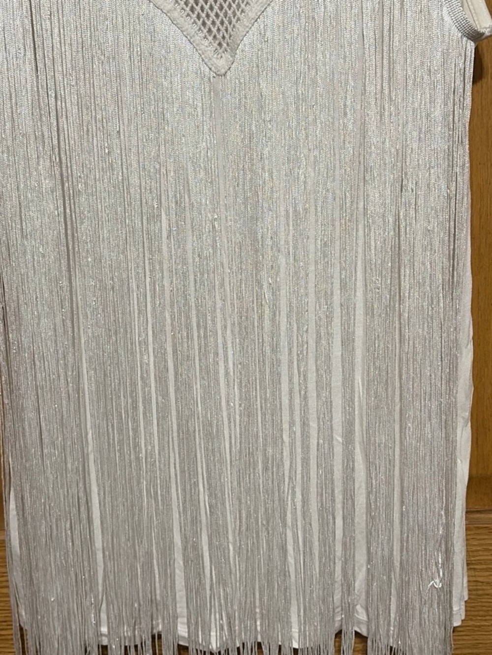 White Fringe Mesh Tank Top - Brand: - Picture 5 of 5
